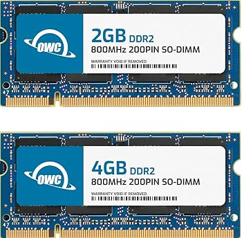OWC 6GB (2GB + 4GB) PC6400 DDR2 800MHz SO-DIMMs Memory RAM